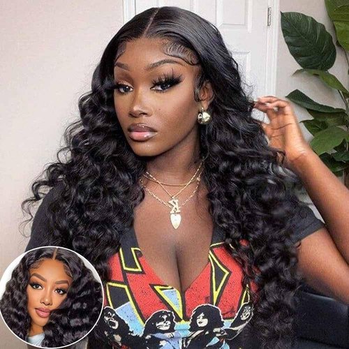 QTHAIR 18A Grade Transparent Hd Lace Closure 150% Density Braizlian Loose Deep Wave Middle Part Lace Closure (16 Inch) 100% Virgin Human Hair Bleached Knots