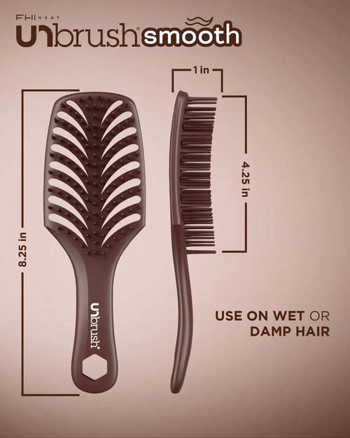 FHI Heat UNbrush - Heat Resistant Detangling Smoothing Brush for All Hair Types | Pain-Free Brushing