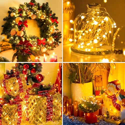 50 Pack Battery-Operated Fairy Lights - Warm White 7ft 20 LED String Lights with 3 Modes Waterproof for Crafts & Decorations Variation of THIS listing
