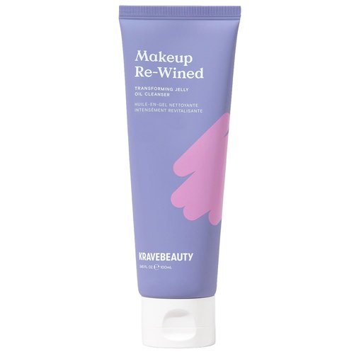 KraveBeauty Makeup Re-wined Cleansing Oil - Fragrance-Free Jelly Oil Cleanser for Waterproof Makeup Removal | 100 mL