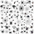 Halloween Spider Web Temporary Tattoos Kit 80+ PCS for Kids & Adults - Variation: Spider Web