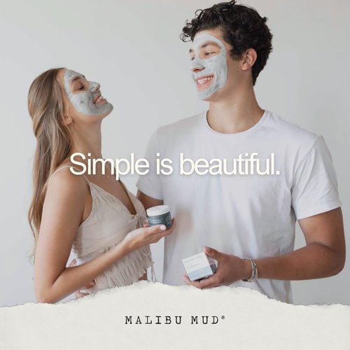 MALIBU MUD, All-Natural Face and Body Mask for Daily Detox, Cleanse, Rejuvenate without Drying Your Skin, for All Skin Types