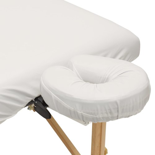 Saloniture 2-Piece Waterproof Massage Table Sheet Set - Includes Machine Washable Fitted Sheet and Face Cradle Cover - Natural