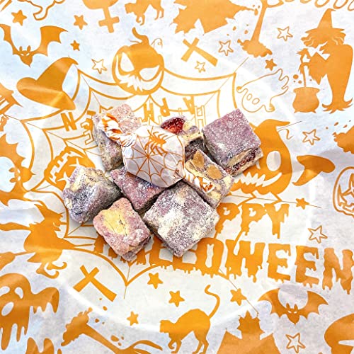 Halloween Themed Wax Paper Sheets - Greaseproof, Waterproof, Food Wraps, 100 Sheets