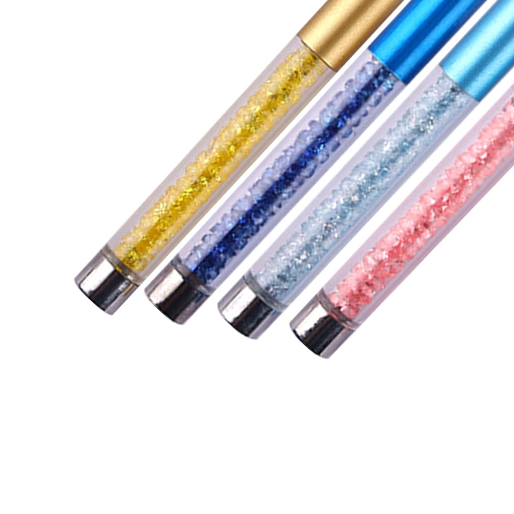 WOKOTO 6pcs Thin Nail Art Liner Brush For Nails Professional Nail Art Brushes Set Rhinestone Handle Nail Detail Brush Nail Gel Polish Painting Pens Nail Art Design Brushes Pen Set For Acrylic Nails