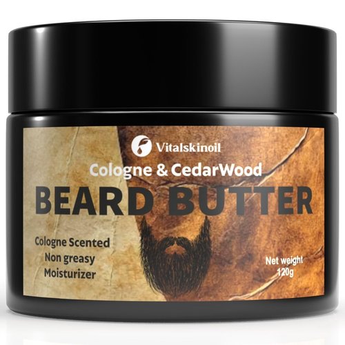 Beard Butter for Men, Cologne & Cedarwood Scented, Non-Greasy Conditioning Moisturizer, 4.23 oz