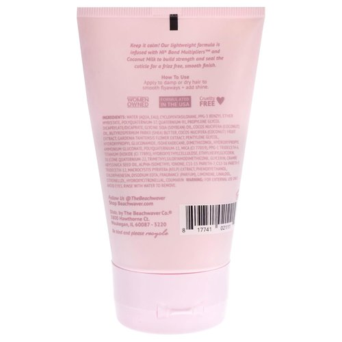Beachwaver Co. Keep It Calm Smoothing Cream - Anti-Frizz Styling Cream 3.8 Oz | Vegan Bond Multiplier, Polynesian Pink Sugar (Pack of 2)