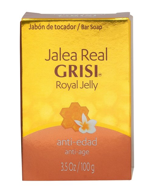 Grisi Royal Jelly Soap, Cleansing, and Smoothing Soap Nourish your skin, Improves your skin Elasticity, Extra Hydration, 6-Pack of 3.5 Oz each, 6 Bar Soaps.