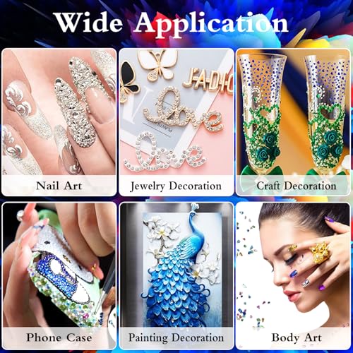 A2 Rhinestones Resin Jelly Rhinestones for Crafts 48 Colors 3mm Bedazzling Kit