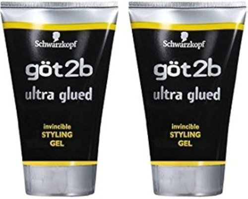 Got 2b Ultra Glued Styling Gel - Invincible Hold, 1.25 Ounce (2 Pack) | Perfect for All-Day Style