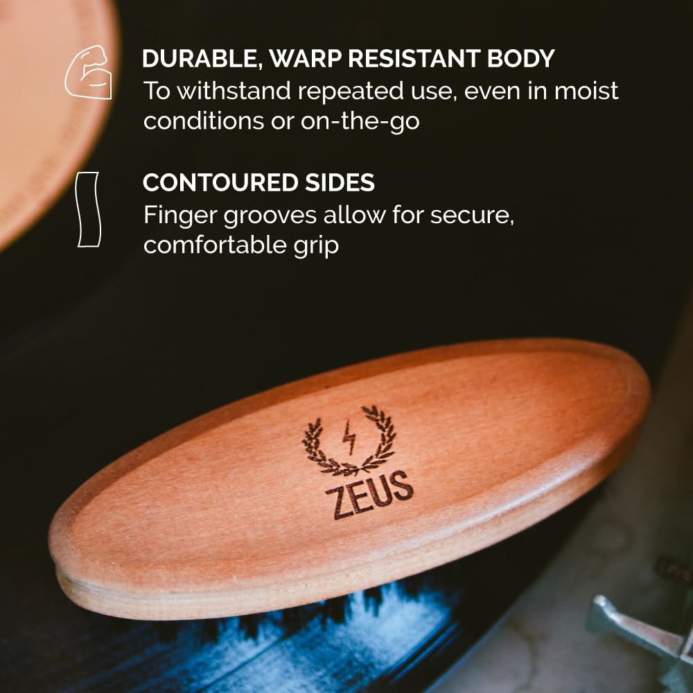 ZEUS Pocket Beard & Mustache Brush for Men, Travel Size Grooming Tool with Soft Boar Hair Bristles for Beard Styling & Detangling (Made in Germany) N92