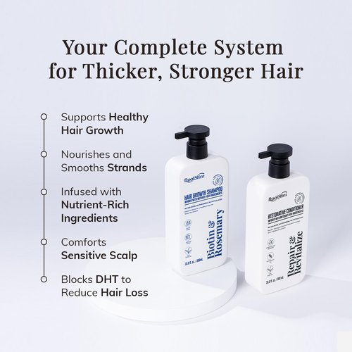 Skiennix Hair Growth Shampoo & Conditioner Set - Rosemary & Biotin for Thickening & Healthy Scalp