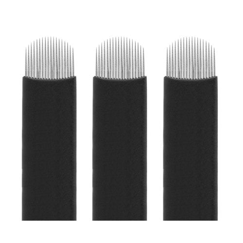 30pcs Black Microblading Blades U18 Nano 0.16mm Microblading Nano Agujas 18U Microblades (18U-0.16mm)