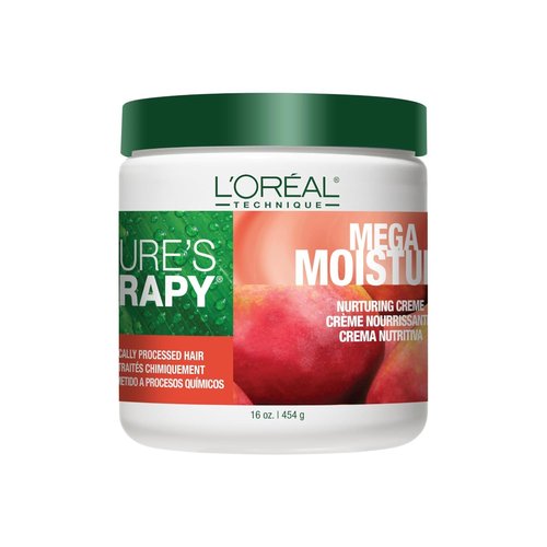 L'Oréal Technique Nature's Therapy Mega Moisture Crème - Deep Conditioning Hair Mask for All Hair Types | 16 Oz