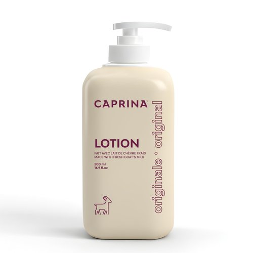Caprina Goat’s Milk Body Lotion, 500 ml (16.9 oz), ORIGINAL, Hydrating Daily Moisturizer for Normal to Dry Skin