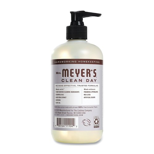MRS. MEYER'S CLEAN DAY Hand Soap, Made with Essential Oils, Lavender, 12.5 fl. oz - Pack of 6