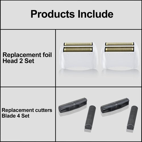 2 Pack Pro Shaver Replacement Foil and Cutters compatible with"andis #17150 shaver foil replacement" Golden