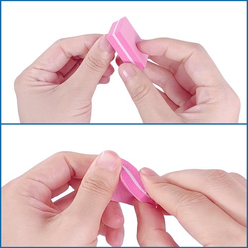 180/240 Grit Nail Buffers (100 Pack), mini Buffer Block Nail File for Acrylic Nails and Natural Nails, Professional Nail Buffer Block Bulk Buffing Blocks for Nail Buff Manicure File Blocks Set Pink