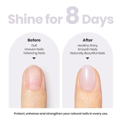 Beetles Nail Polish - Fast-Drying Jelly White Glitter Nail Concealer | 0.51 FL OZ for Strengthening Thin Nails