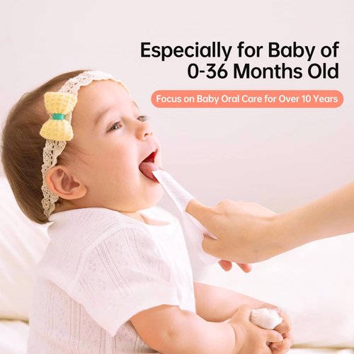 Tongueclear Toddler & Baby Dry Wipes, Premium 0-36 Months Tooth and Gum Wipes, Upgrade Tongue Cleaner for Infant & Newborn, 60 Count