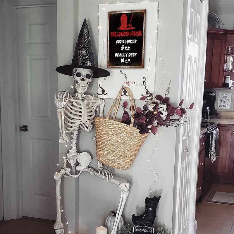 Halloween Special Metal Sign Wall Decor - Creepy Haunted House Halloween Humor - 8x12 Inches