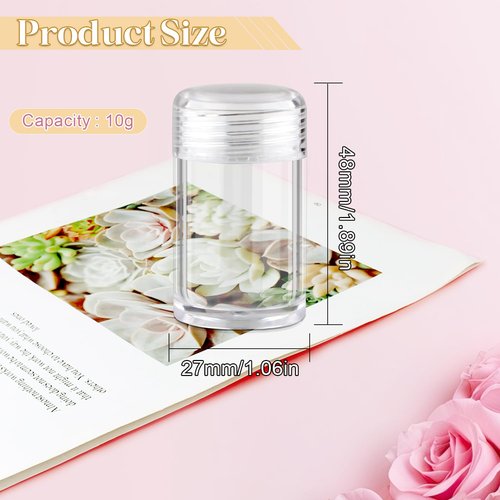 15 Pcs 10g Mini Loose Powder Bottle Plastic Empty Travel Cosmetic Powder Jars Glitter Containers with 12 Holes Sifter & Lids for Makeup Sample Eyeshow Powder