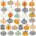 Fall Pumpkin Refrigerator Magnets Set - 30 Bright Halloween Car & Home Decor