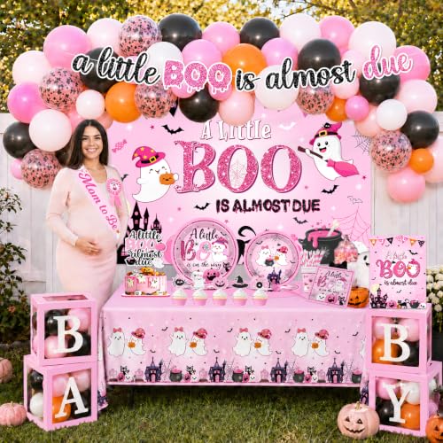 Halloween Baby Shower Decorations Girl Pink Balloon Arch Kit All-in-One Party Supplies