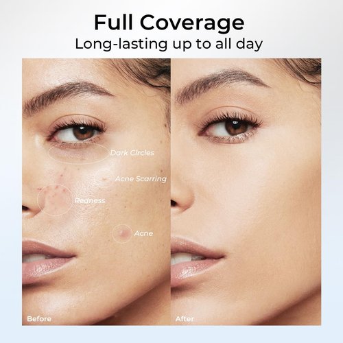 SACE LADY 2-in-1 Full Coverage Concealer Pen - Dual-End Waterproof Stick for Dark Circles & Blackheads | Lightweight (#01 Light Natural)