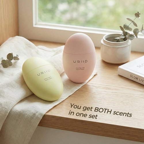 Skiennix 2-in-1 Hand Cream Set - Nourishing Lemon Basil & Relaxing Rose, 1.76 oz Each