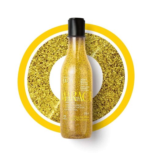 Natura Passion Fruit Exfoliating Shower Gel - Vegan & Sulfate-Free Body Cleanser | 6.2 fl oz (185ml)