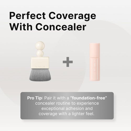 THE TOOL LAB Magnet Styler Pore Dual Brush, Liquid Foundation Brush, Professional Flat Top for Liquid and Cream Makeup, Buffing and Blending, Korean Makeup (1 Count)