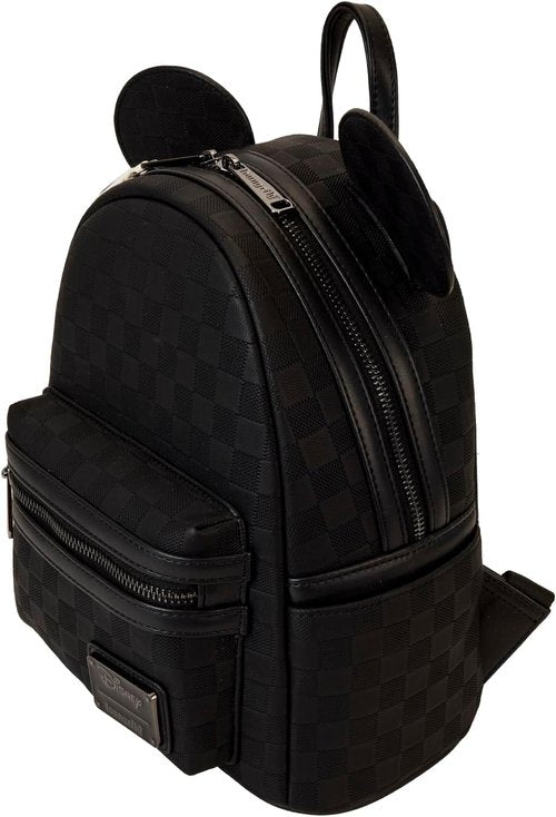 Loungefly Mickey Mouse Mini Backpack - Stylish Checkered Texture Design for Everyday Use