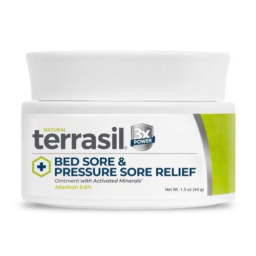 terrasil Bed Sores Treatment Cream & Pressure Sores Cream – Natural Ingredients for Healing of Bedsores, Ulcers & Wounds, Fast Soothing Relief (1.5 oz) – Packaging May Vary