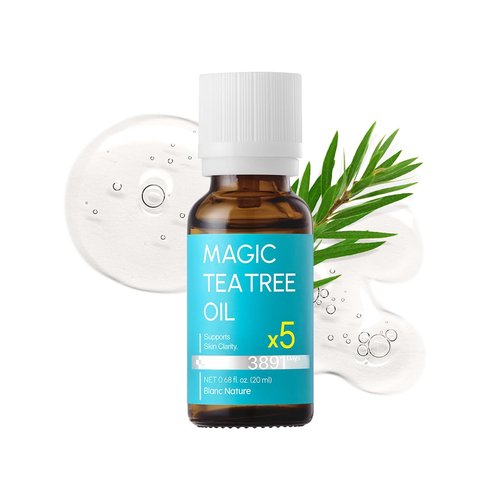 BLANC NATURE Magic Tea Tree Oil Spot Care for Face, Clarifying Facial Oil for Oily and Sensitive Skin, Lightweight and Fast Absorption, Vegan Korean Skincare, 0.68 fl oz (20ml)
