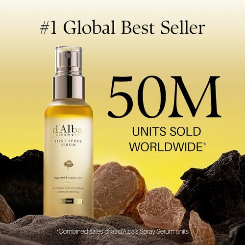 d'Alba Piedmont White Truffle First Spray Serum - Vegan Hydrating Face Moisturizer | 2 Bottles (6.76 fl oz)