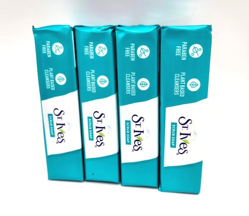 St. Ives' Scrub Bar Soap with Coconut Water, Aloe, and Walnut (4 Packs)