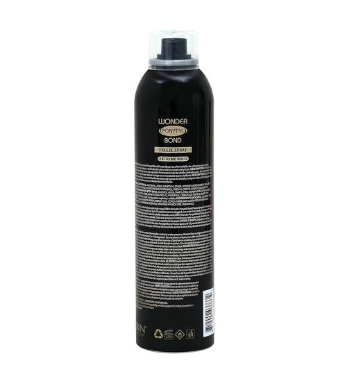 EBIN NEW YORK Wonder Ponytail Bond Freeze Spray Extreme Firm Hold - Coarse Hair 8oz/ 245ml | Long Lasting Hold, 24-Hour Frizz Control, Shine Enhancing, Fast-Drying, Lightweight, All Hair Types