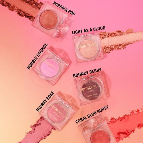 Revolution Bouncy Blur Blush - Buildable Vegan Powder Makeup for Cheeks, Bouncy Berry, 0.19 oz