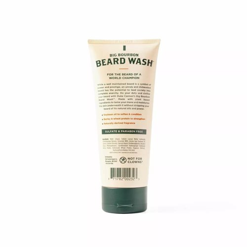 Duke Cannon Supply Co. Big Bourbon Beard Wash, 6 Fl Oz, Oak Barrel Scent - Made in the USA with domestic & globally sourced materials to Strengthen, Rejuvenate, Soften and Condition