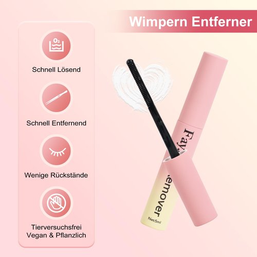 FayJoo Eyelash Adhesive Long Lasting Up to 5 Days, Strong & Flexible Hold Glue for Eyelash Extensions, Hypoallergenic, Waterproof & Quick-Dry, 3 in 1 Bond & Seal & Remover for Lash Cluster(5ml Each)