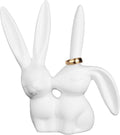 Creative Co-Op Ceramic Bunny Rabbits Ring Holder - Charming Jewelry Organizer | Perfect Gift Idea