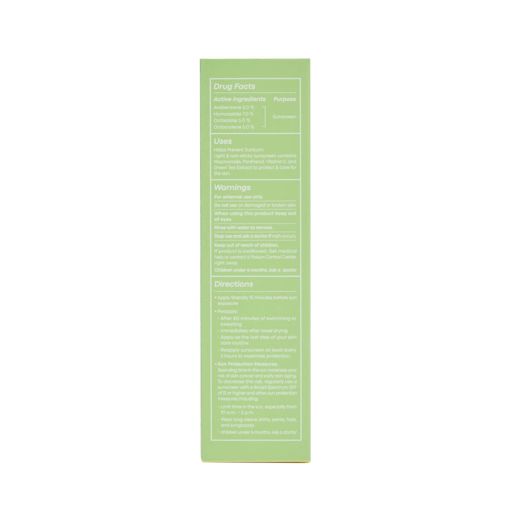 TONYMOLY Green Tea Sunscreen SPF 50 - Non-Greasy Broad Spectrum Face Protection with Niacinamide & Hyaluronic Acid | Travel Size 50ml