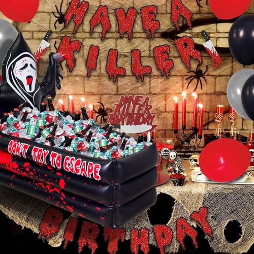 40 Inch Inflatable Halloween Cooler with Large Capacity for Drinks & Snacks