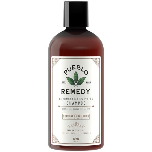 Pueblo Remedy Shampoo - Cucumber & Eucalyptus | Soothing, Nourishing Vegan Hair Care, 16.9 Oz