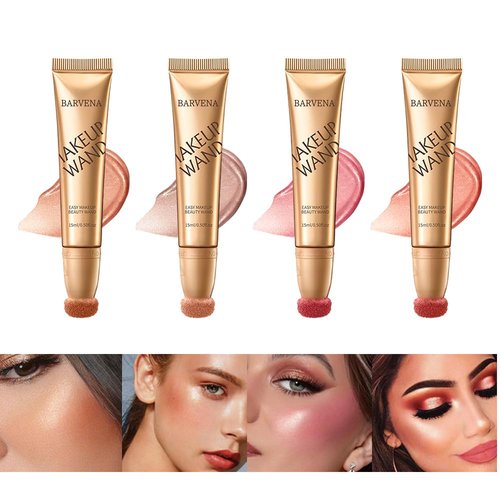 Skiennix Liquid Highlighter Wand - Luminous, Glowing Skin | Buildable Vegan & Cruelty-Free (Bare Rosé)