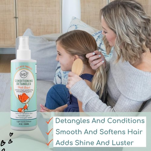 LANE & CO. Conditioning Detangler Spray - Vegan Leave-In Conditioner for Kids & Babies - 8 oz.