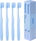 Max Extra Soft Toothbrush - Gentle Bristles for Sensitive Gums | Ergonomic Grip, BPA Free, 4 Pack - Sky Blue