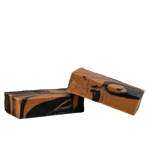 Live Bearded All-Natural Bar Soap for Men - Exfoliating & Moisturizing 6-Pack | Charcoal, Pumice, Shea Butter - 5 oz Each - 1880 Bourbon Scent