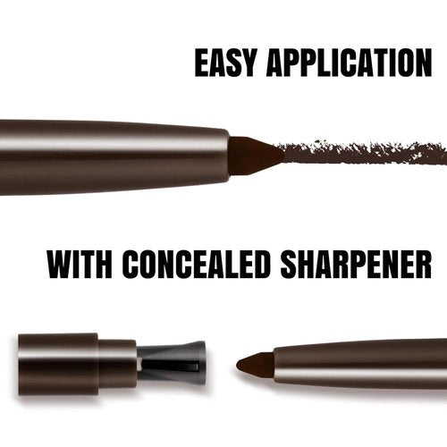 HECI BEAUTY Gel Eyeliner Pencil - Ultra-Smooth, Longwear Waterproof Formula | Dark Brown, 24HR Wear